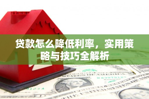 新化贷款怎么降低利率，实用策略与技巧全解析